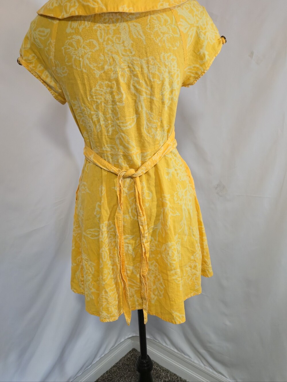 Free People Yellow Floral Button-Front Mini Dress - Picture 5 of 10